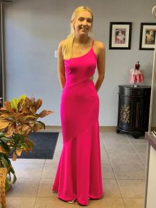 Dress-Beautiful-Hot-Pink-Preparation-Altered-Alteration-Fitted-Tailored-Design-Ready-Customer-Delivery-Single-Strap-Sleeveless-Fit-Check