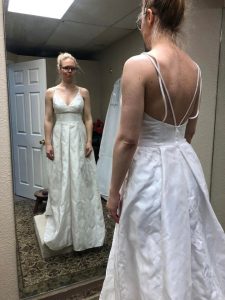 Wedding-Dress-Gown-Bridal-Long-Front-Back-Mirror-Fit-Check