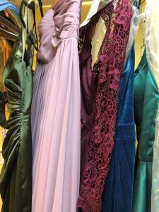Green-rose-light-purple-burgundy-Blue-dresses-Rack-Altered-Alteration-Fitted-Tailored-Design-Ready-Customer-Delivery