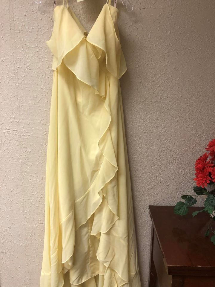 Yellow-Ruffle-Layered-Party-Prom-Dress-Altered-Alteration-Fitted-Tailored-Design-Delivered