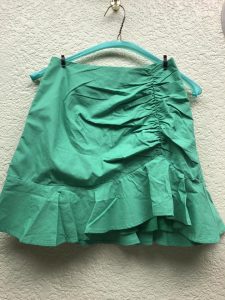 Casual-Green-Layered-Mini-Skirt