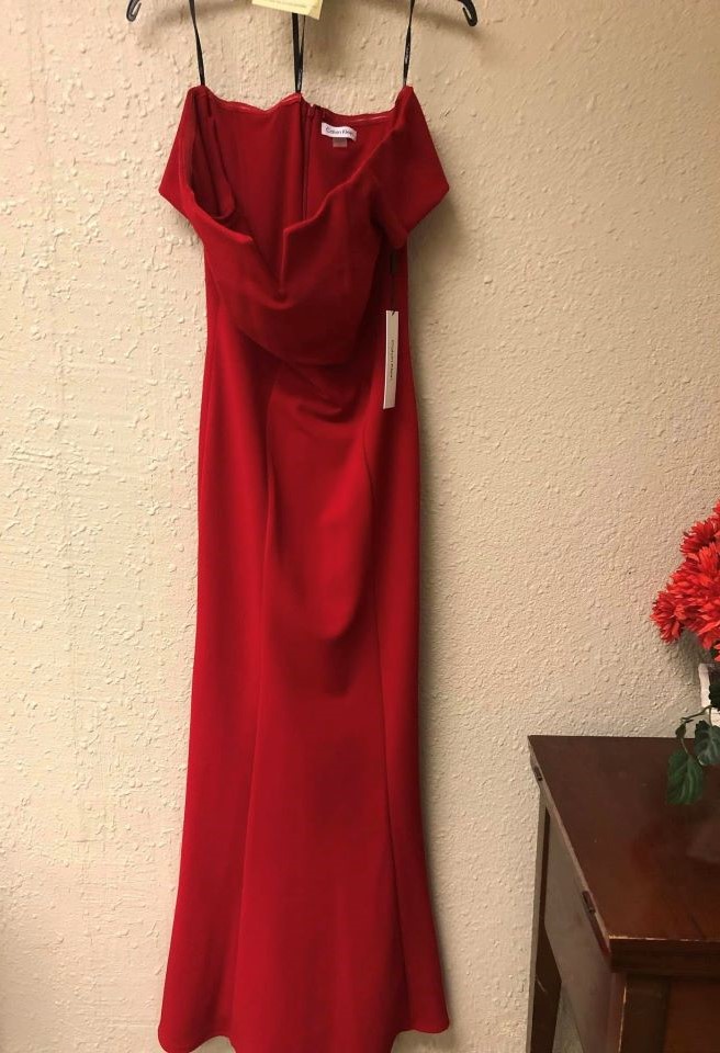 Beautiful-Red-Party-Evening-Dress-Altered-Alteration-Fitted-Tailored-Design-Ready-Customer-Delivery