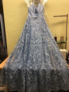 Gown-Dress-Embroidered-Silver-Maxi-Altered-Alteration-Fitted-Tailored-Design-Delivered